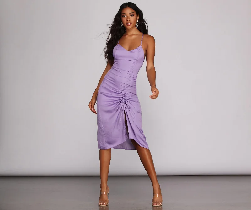 Shop More, Save More Let Slip Ruched Maxi Dress