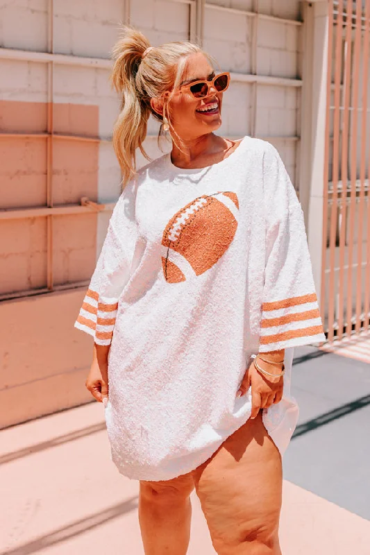 Weekend Shopping Fever Life Of The Tailgate Sequin T-Shirt Dress Curves