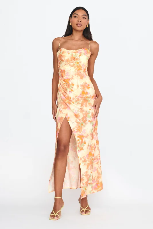 Get It Now Marianna Twist Back Maxi Dress Orange