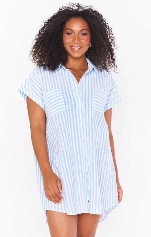 Weekend Price Breaks Martin Shirt Dress ~ Coastal Blue Stripe