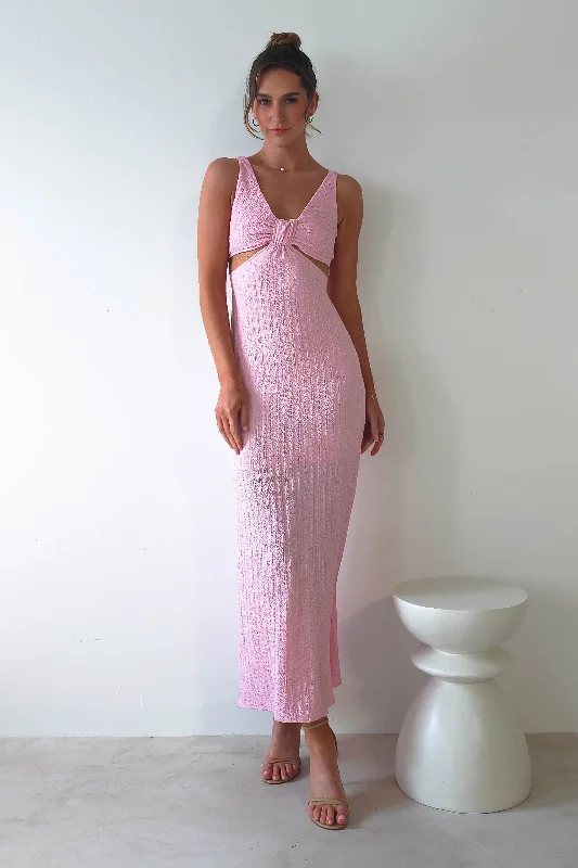 Limited-Time Bargains Nakia Textured Maxi Dress | Pink