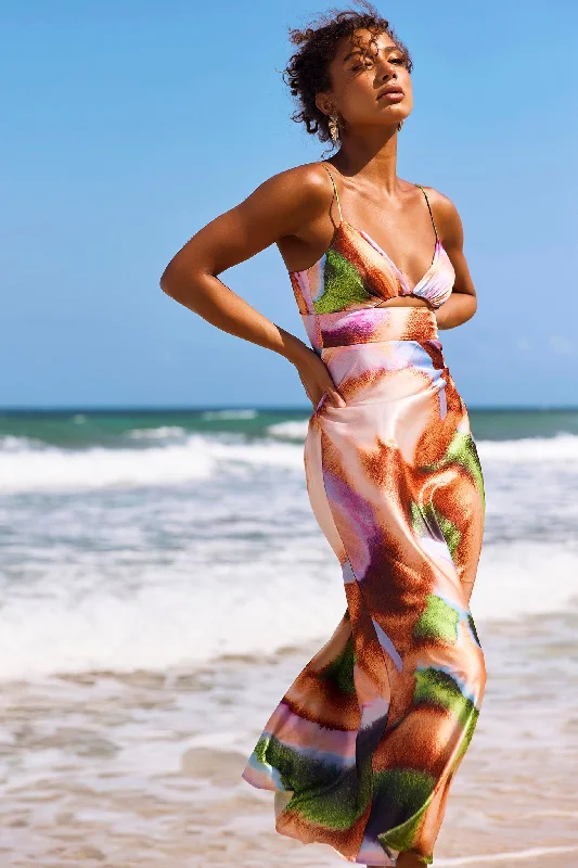Today's Offer Name Me Maxi Dress - Orange Multi