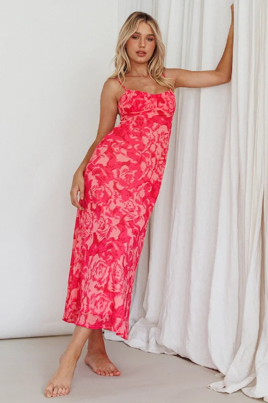 Massive Sale Event Nerida Twist Back Maxi Dress Swirl Pink