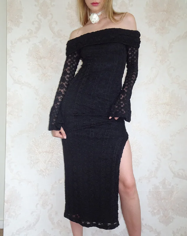 Weekend Only Savings Philippa Maxi Dress in Black Regal Lace