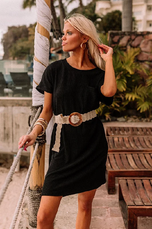 Weekend Deal Fever Pretty Stroll T-Shirt Dress In Black