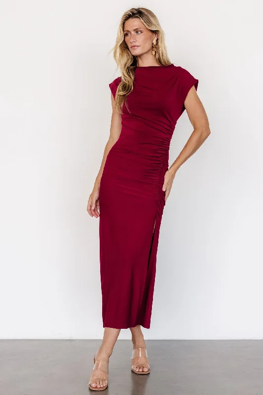 Weekend Flash Markdown Sasha Ruched Maxi Dress | Berry