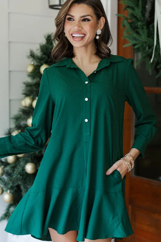 Weekend Super Sale Alert Share Your Story Emerald Green Shirt Dress