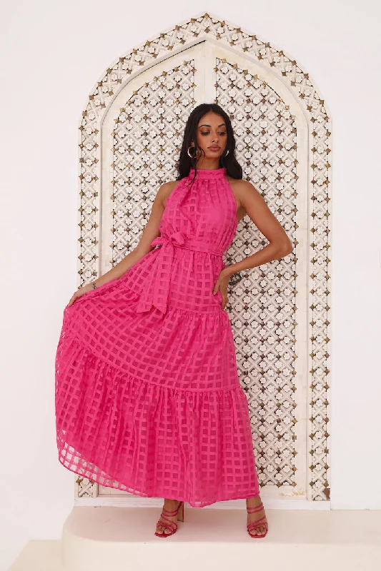 Limited Time Bargain Summertime Picnic Maxi Dress Pink