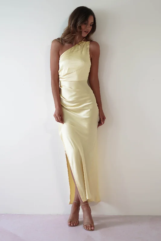 Shop Now and Save Thessy Soft Satin Maxi Dress | Yellow