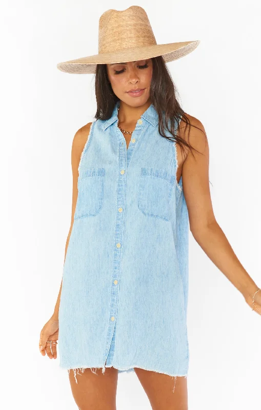 Weekend Flash Discount Vicki Shirt Dress ~ Light Rain