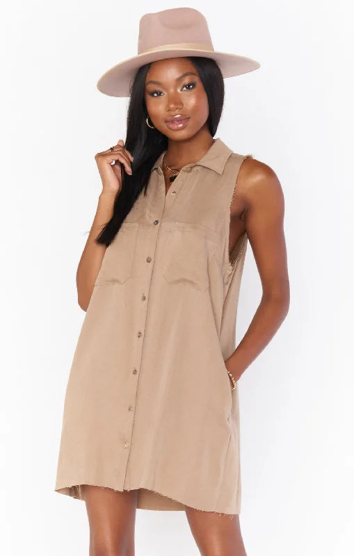 Weekend Buy More Save More Vicki Shirt Dress ~ Tan