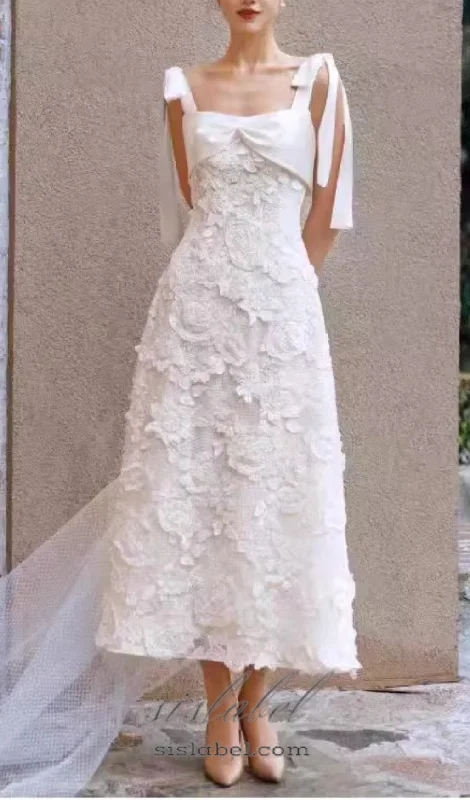 Weekend Hot Deals ADITI WHITE FLOWER LACE WEDDING MAXI DRESS