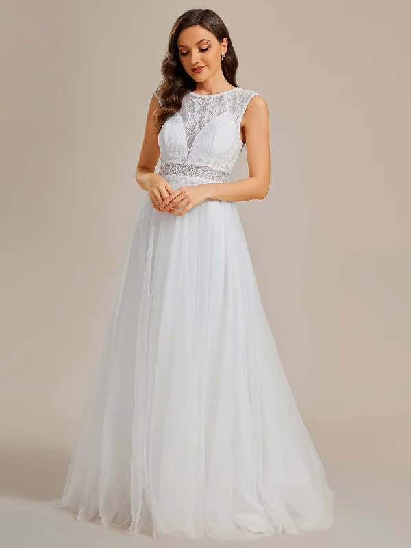 Deal of the Week Cover Sleeve See-Through Round Neckline Lace Embroidery Wedding Dress Deal of the Week Cover Sleeve See-Through Round Neckline Lace Embroidery Wedding Dress