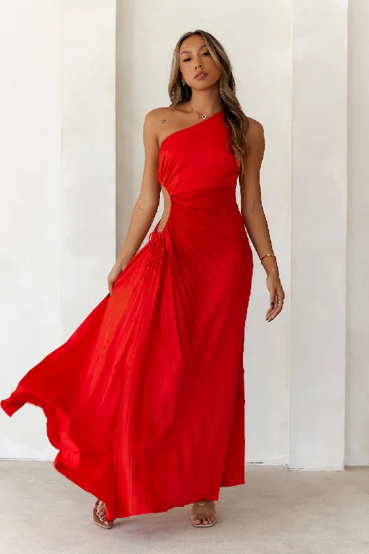 Get It Now Season Of Weddings Maxi Dress Red