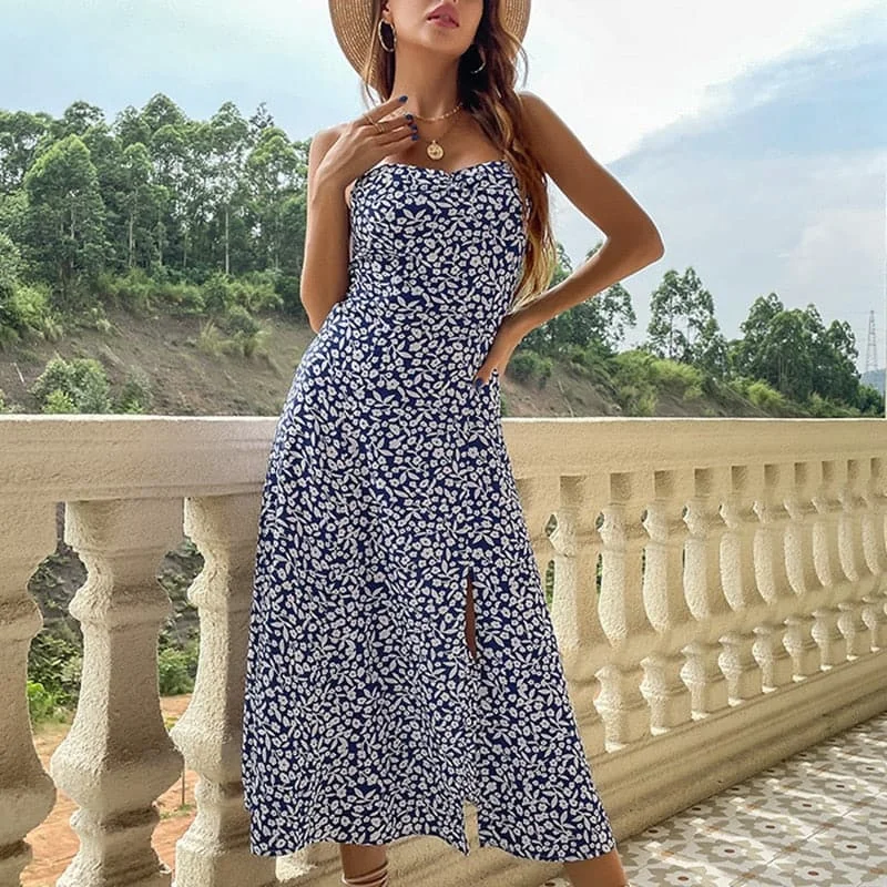 Weekend Exclusive Bargains DressBetty - Summer Fashion Bohemian Sleeveless Dress for Women Vintage Sexy Floral Silk Maxi Robe Casual Wedding Guest Long Dresses Weekend Exclusive Bargains DressBetty - Summer Fashion Bohemian Sleeveless Dress for Women Vintage Sexy Floral Silk Maxi Robe Casual Wedding Guest Long Dresses