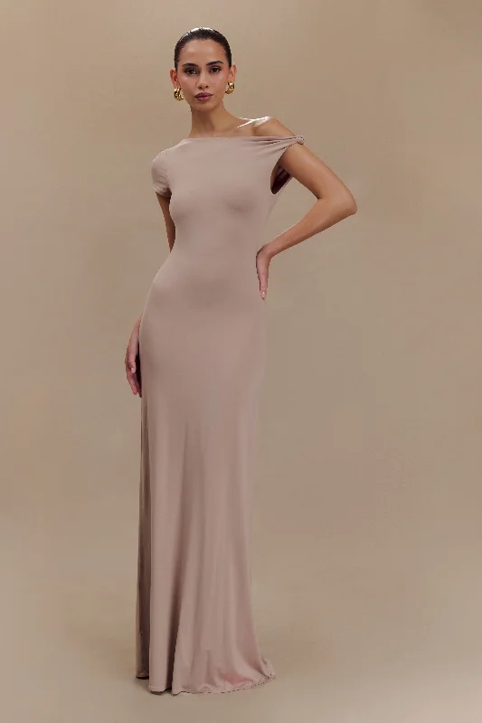 Weekend Special Shopping Event Tamsin Short Sleeve Modal Maxi Dress - Mushroom