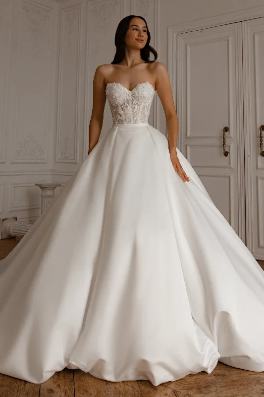 Weekend Low Prices 2 in 1 Wedding Dress Selkie with Detachable Skirt Sophia