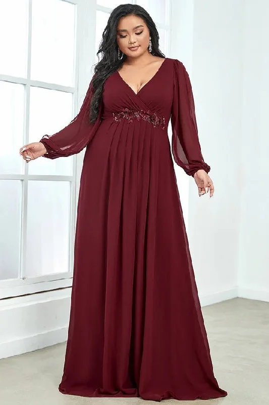 Price Slash Alert A-Line Floor Length Chiffon Bridesmaid Dress CB0672