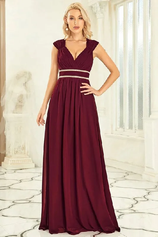 Offer Ending Soon A-Line Floor Length Chiffon Bridesmaid Dress CB0679