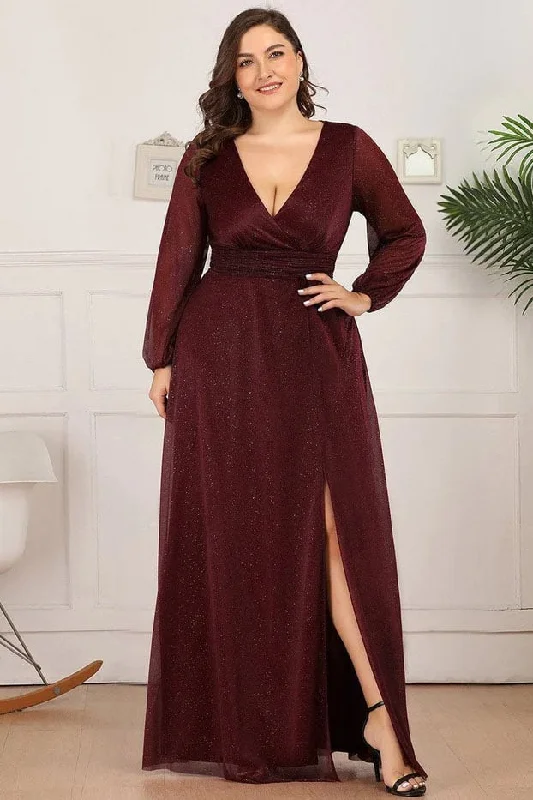 Massive Sale Event A-Line Floor Length Glitter Bridesmaid Dress CB0675