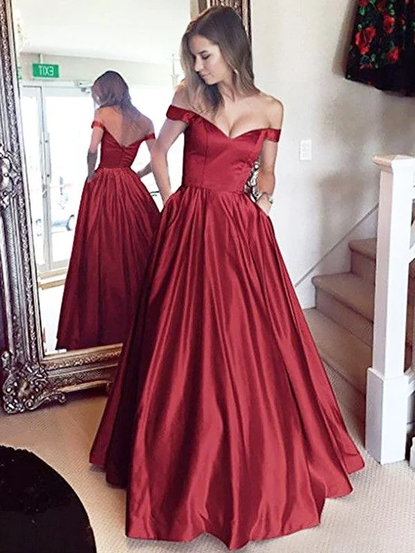 Weekend Bargain Shopping A Line Off Shoulder Burgundy Prom Dresses, Off Shoulder Burgundy Formal Dresses, Evening Dress, Bridesmaid Dresses
