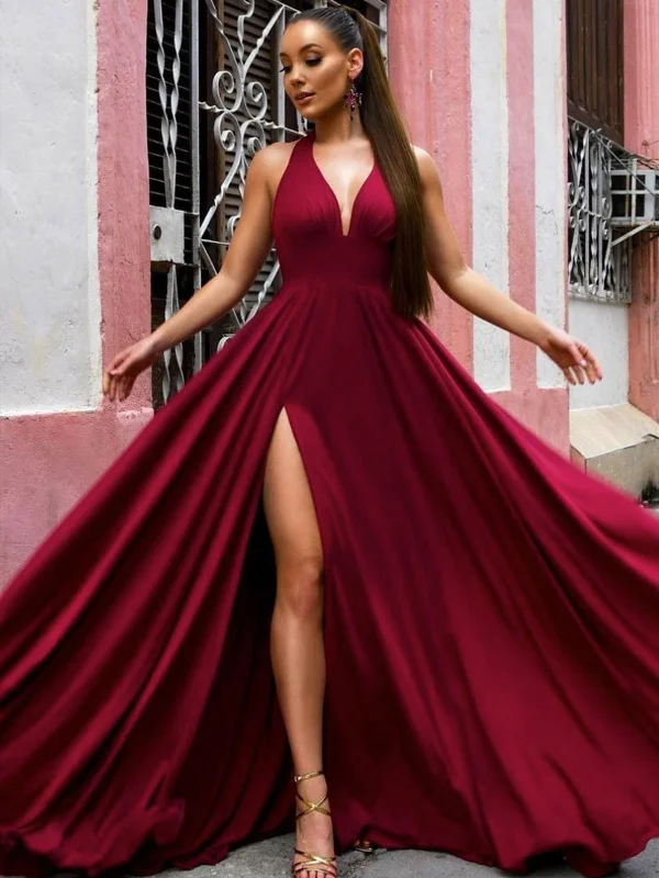 Offer Ending Soon A Line V Neck Burgundy Long Prom Dresses, Burgundy V Neck Long Formal Bridesmaid Dresses Offer Ending Soon A Line V Neck Burgundy Long Prom Dresses, Burgundy V Neck Long Formal Bridesmaid Dresses