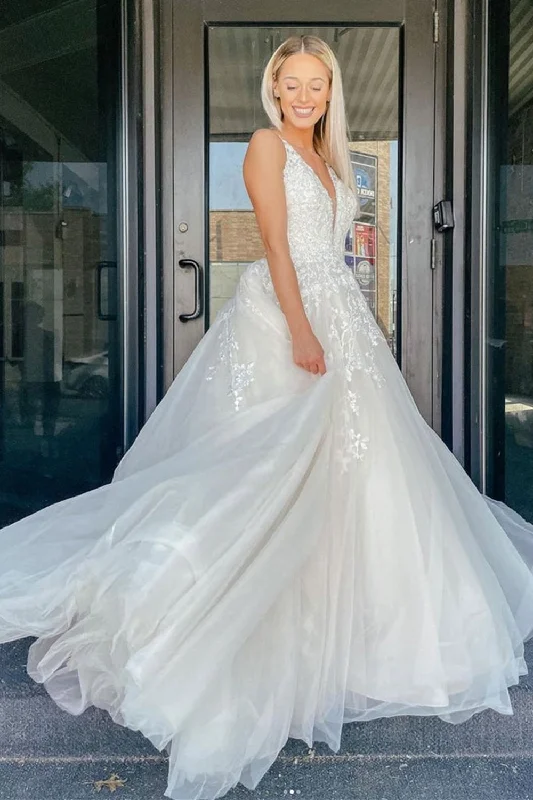 Weekend Steals and Deals A Line V Neck Light Champagne Lace Long Prom Wedding Dresses, Light Champagne Lace Formal Dresses, V Neck Champagne Evening Dresses Weekend Steals and Deals A Line V Neck Light Champagne Lace Long Prom Wedding Dresses, Light Champagne Lace Formal Dresses, V Neck Champagne Evening Dresses