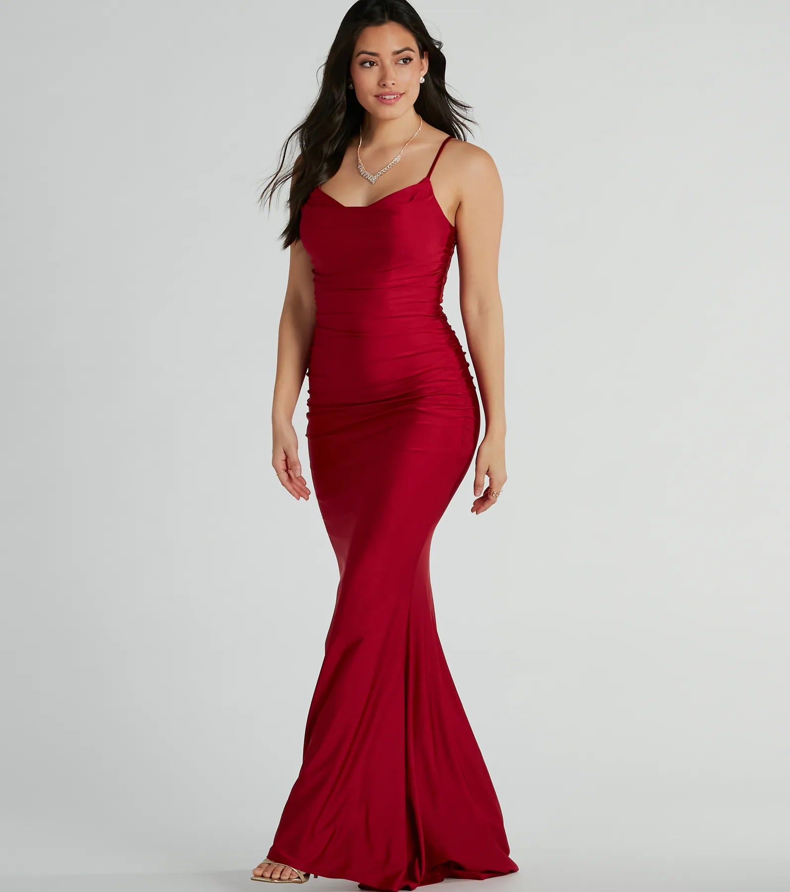 Unbeatable Bargains Alisa Lace Sequin Back Mermaid Formal Dress