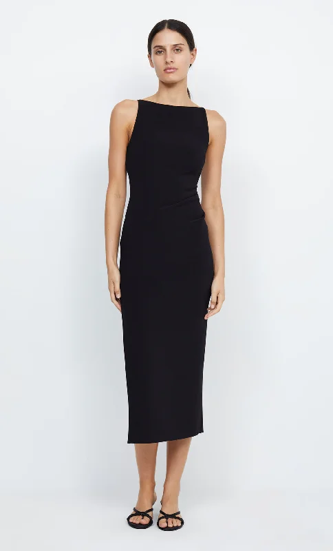 Weekend Discount Rush BE MINE TUCK DRESS - BLACK