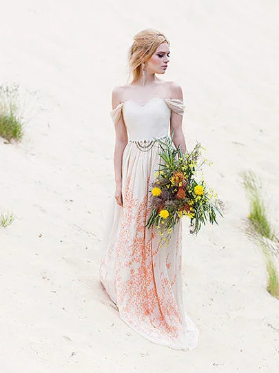 Unbeatable Flash Deals Beautiful Wedding Dresses A-line Off-the-shoulder Lace Chiffon Short Bridal Gown JKW159 Unbeatable Flash Deals Beautiful Wedding Dresses A-line Off-the-shoulder Lace Chiffon Short Bridal Gown JKW159