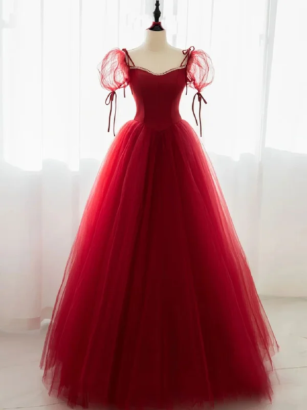 Exclusive Savings Burgundy Long Prom Dresses, Burgundy Formal Graduation Dresses