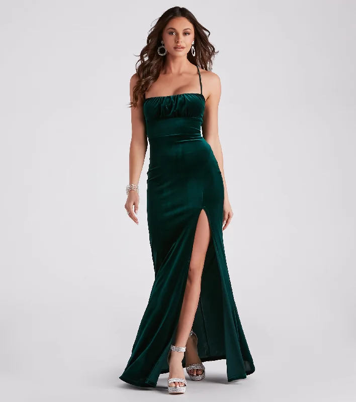 Savings Galore Carla Formal Velvet Mermaid Dress