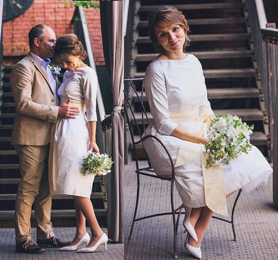 Best Prices This Week Cheap Wedding Dresses A-line Scoop Ribbons Belt Taffeta Short Bridal Gown JKW157 Best Prices This Week Cheap Wedding Dresses A-line Scoop Ribbons Belt Taffeta Short Bridal Gown JKW157