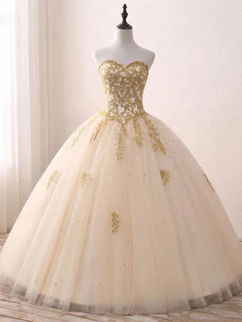 Weekend Savings Bonanza Chic Wedding Dresses Sweetheart Ball Gown Floor-length Long Bridal Gown JKW133