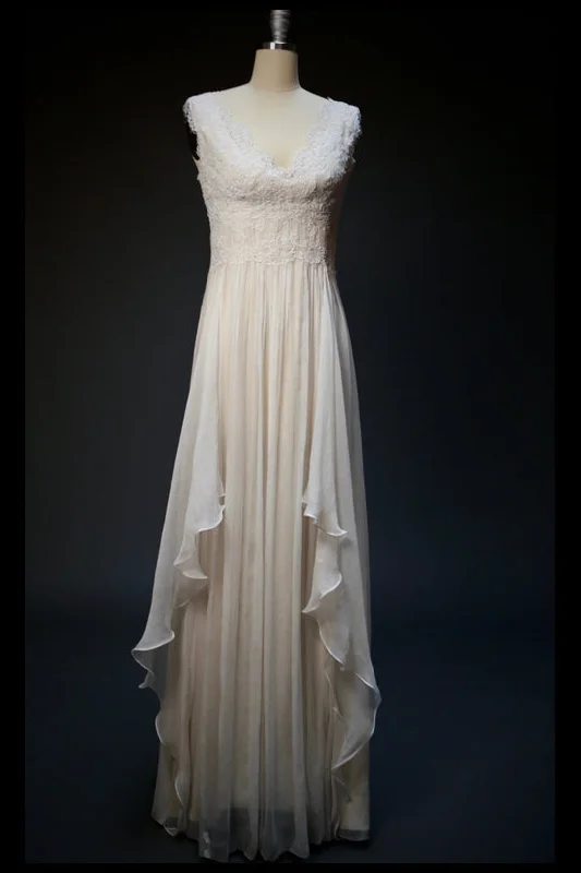 Weekend Flash Offers ON6160 Airy Handkerchief Skirt Lace Wedding Dress