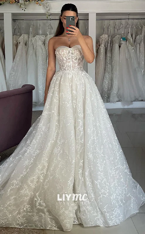 Weekend Hot Bargains LW437 - Sweetheart Sleeveless A-Line Appliques Tiered Ball Gown Wedding Dress Weekend Hot Bargains LW437 - Sweetheart Sleeveless A-Line Appliques Tiered Ball Gown Wedding Dress