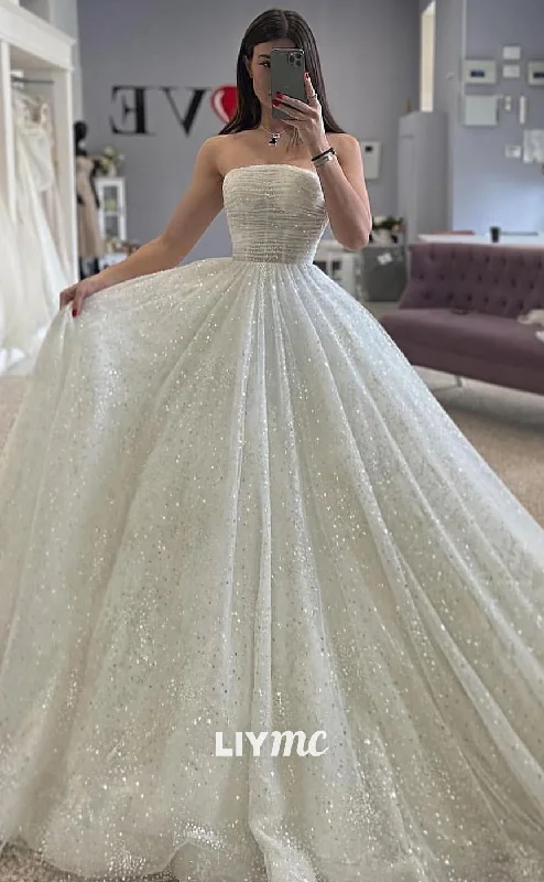 Weekend Flash Discount LW450 - Off-Shoulder Sleeveless Pleated Draped Ball Gown Wedding Dress Weekend Flash Discount LW450 - Off-Shoulder Sleeveless Pleated Draped Ball Gown Wedding Dress