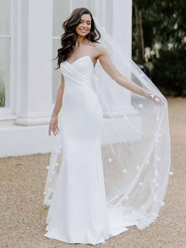 Exclusive Online Offers Elegant tight fittingstraight tube elastic crepe pleated sweetheart sleeveless and ground length wedding dress Exclusive Online Offers Elegant tight fittingstraight tube elastic crepe pleated sweetheart sleeveless and ground length wedding dress