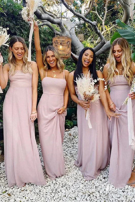 Weekend Savings Mania Floor Length Spaghetti Straps Neckline Sheath Chiffon Bridesmaid Dresses Weekend Savings Mania Floor Length Spaghetti Straps Neckline Sheath Chiffon Bridesmaid Dresses