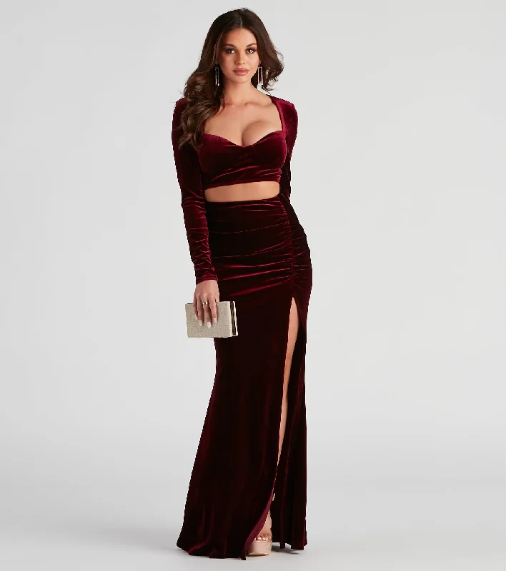 Best Deal of the Day Gabriela Formal Velvet Long Dress