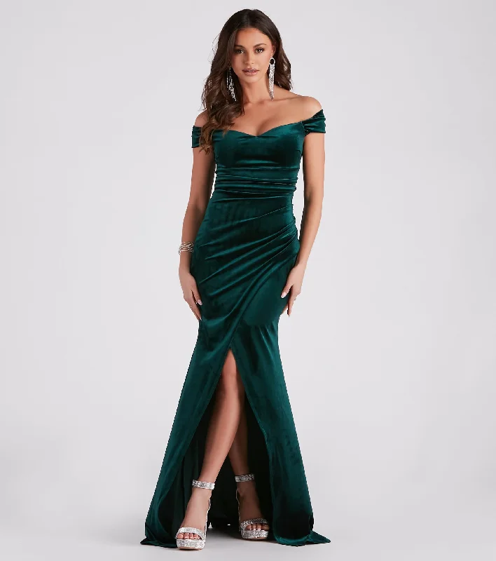 Shop & Save Now Georgina Formal Velvet Long Dress