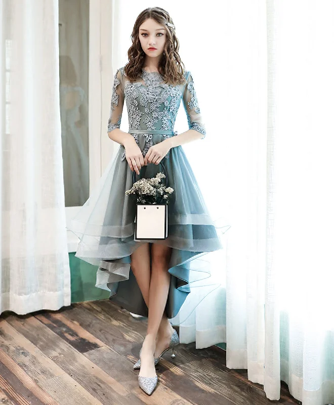 Weekend Shopping Rush Green Tulle Lace Short Prom Dress, Green Homecoming Dress