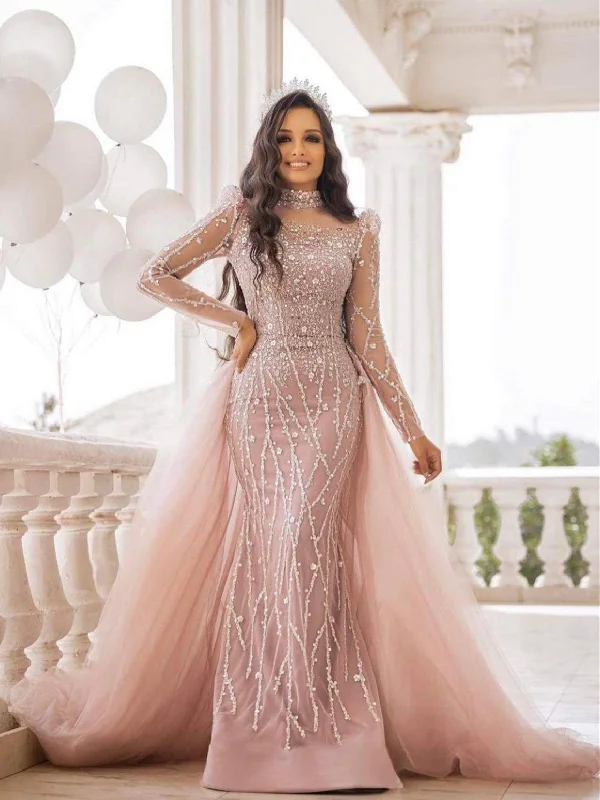 Weekend Bargain Bonanza High Neck Beaded Sequin Wedding Dresses, Detachable Train Long Prom Dresses, Arabic Wedding Dresses, 2023 Wedding Dresses Weekend Bargain Bonanza High Neck Beaded Sequin Wedding Dresses, Detachable Train Long Prom Dresses, Arabic Wedding Dresses, 2023 Wedding Dresses