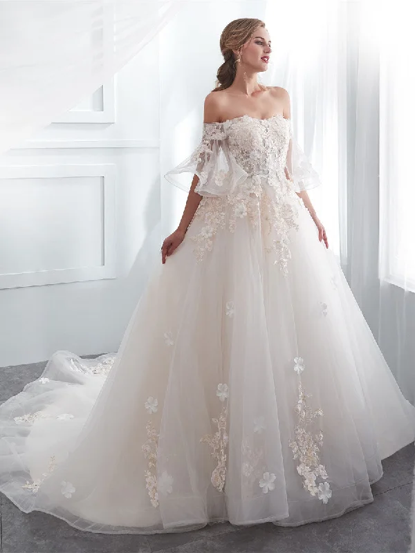 Weekend Exclusive Offers You’ll Love Ivory Long Lace Wedding Dress, Ivory Tulle Lace Wedding Gown Weekend Exclusive Offers You’ll Love Ivory Long Lace Wedding Dress, Ivory Tulle Lace Wedding Gown