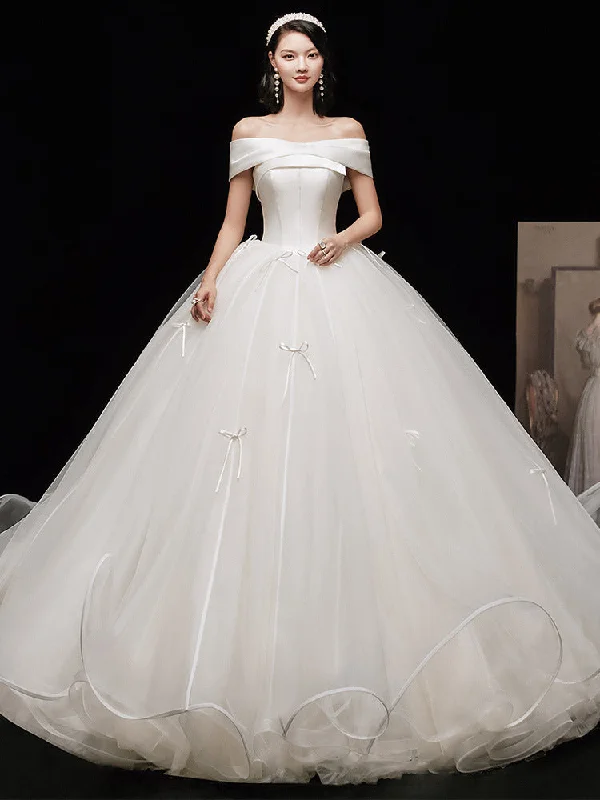 Weekend Flash Offers Ivory Off Shoulder Tulle Long Wedding Dress Ivory Bridal Gown Weekend Flash Offers Ivory Off Shoulder Tulle Long Wedding Dress Ivory Bridal Gown
