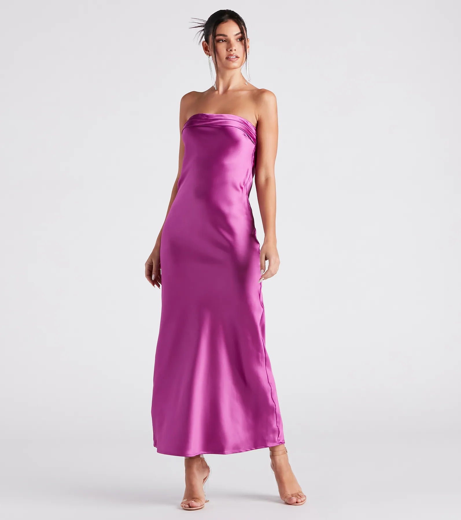 Flash Shopping Deal Jaylee Strapless Satin Formal Dress