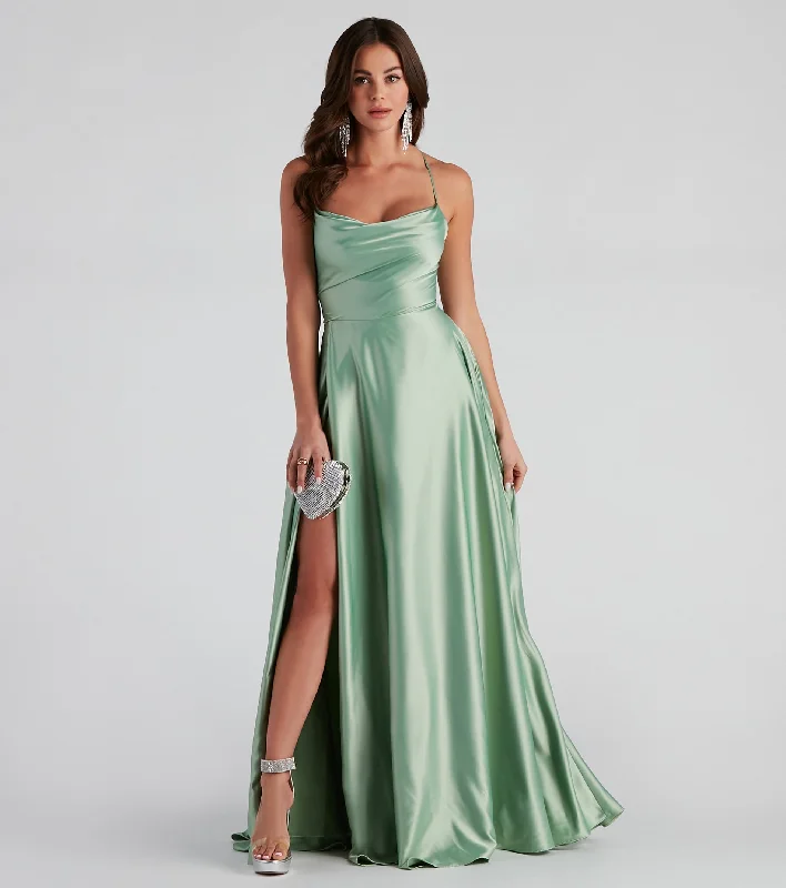Mega Sale Kailey Formal Lace-Up A-Line Dress