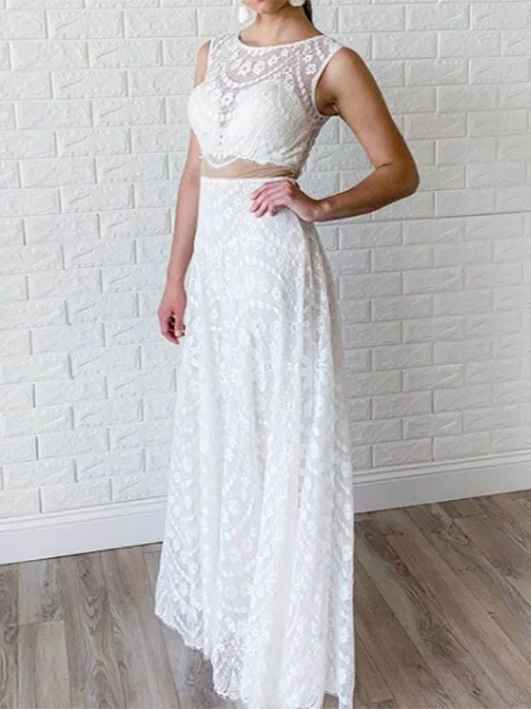 Price Slash Alert Lace Sheath/Column Floor-Length Scoop Beach Wedding Dress,DS3797