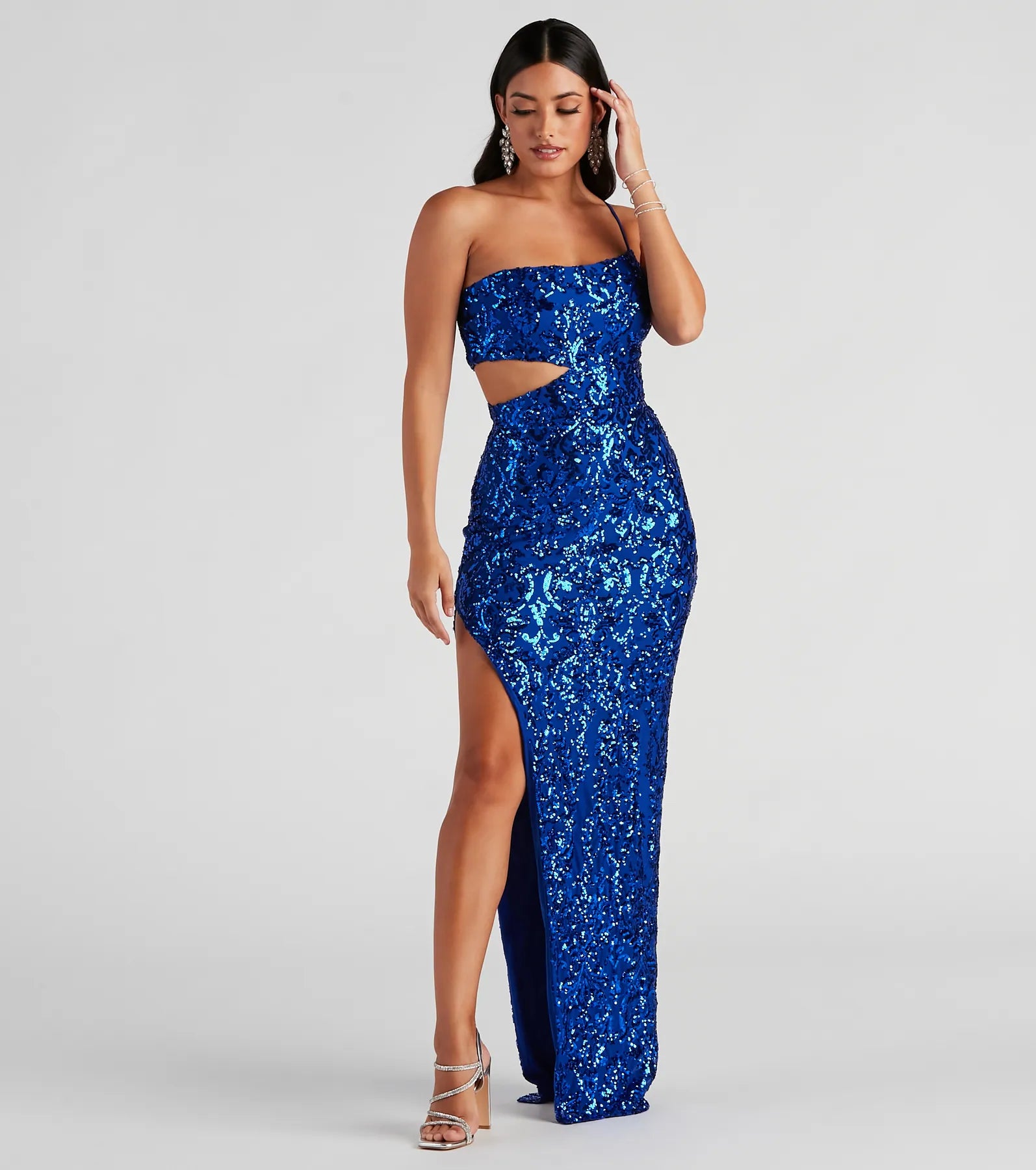 Weekend Shopping Madness Lenny Formal Sequin One Shoulder Dress