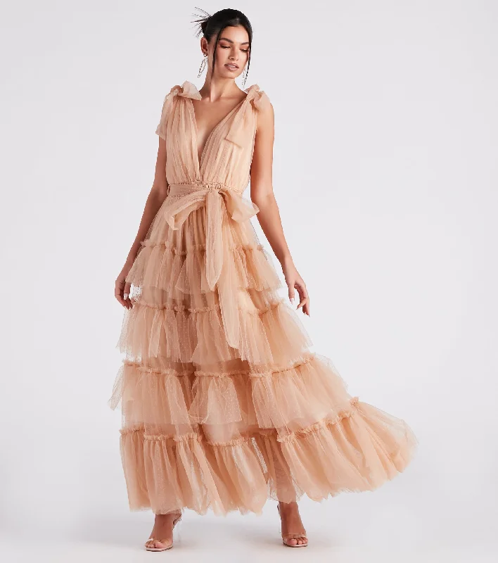 Limited-Time Bargains Mabelle Formal Tulle A-Line Dress